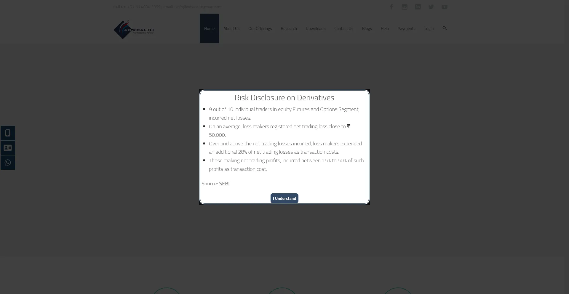 Website screenshot of Adwealthgroup.com