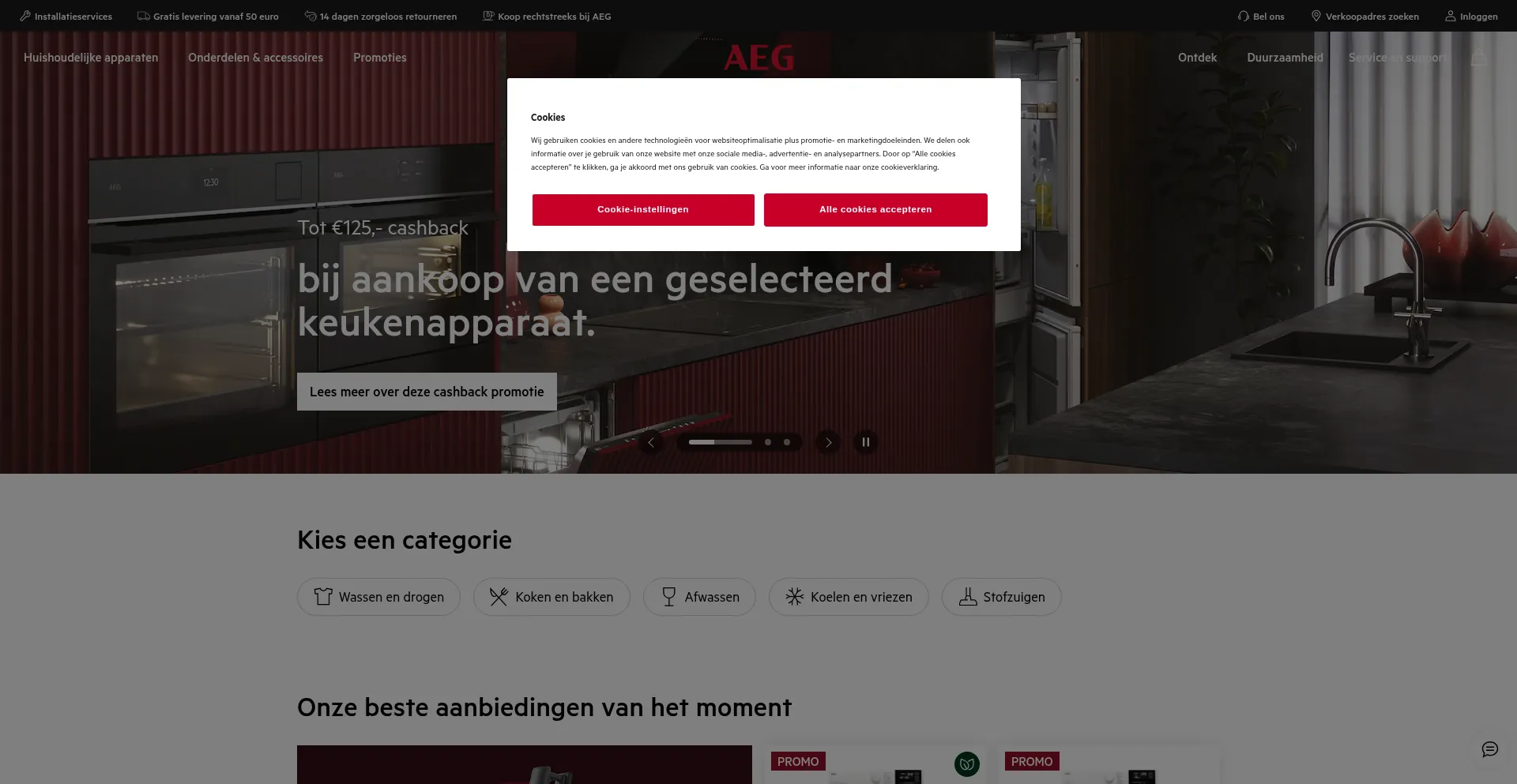 Aeg.nl Screenshot
