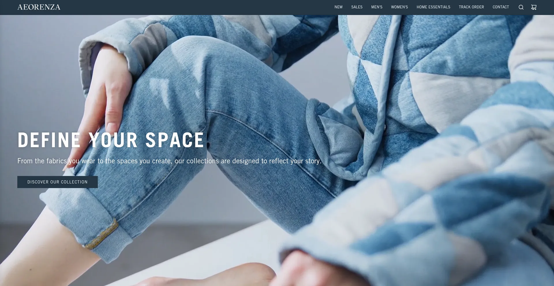 Website screenshot of Aeorenza.com