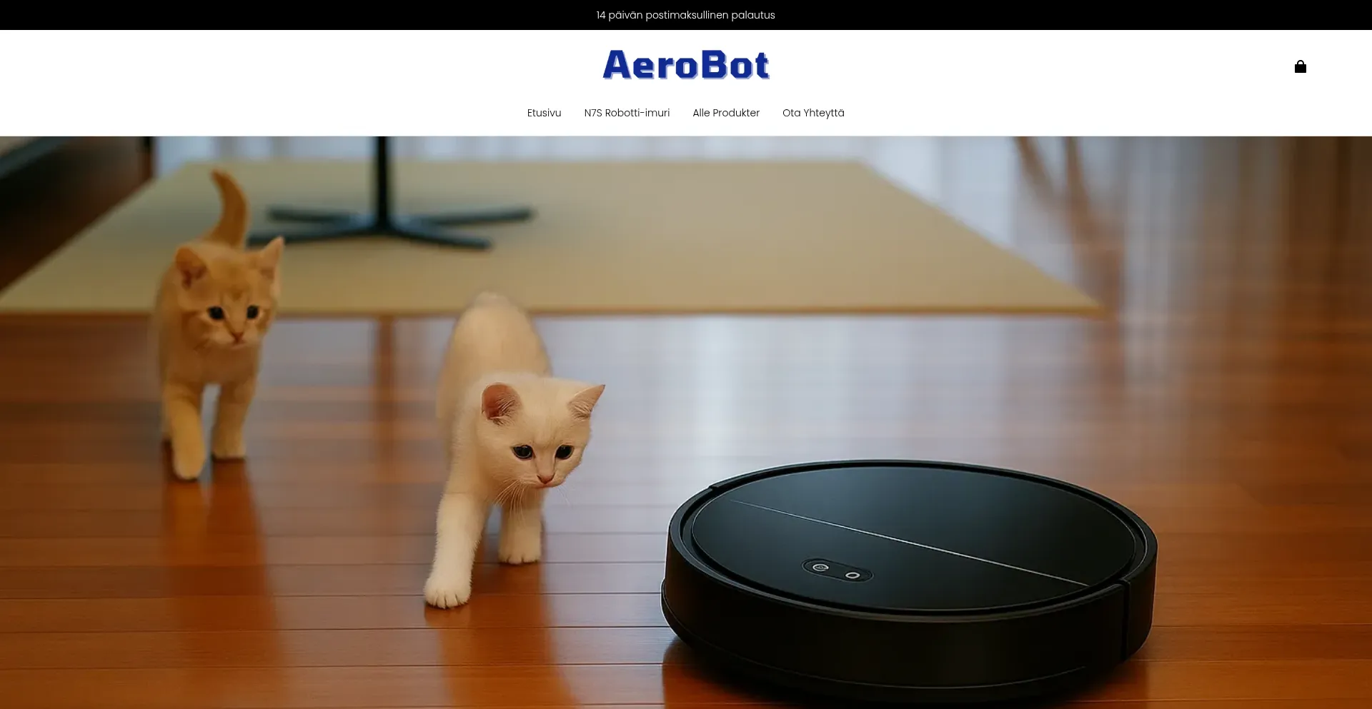 Website screenshot of Aerobot-fi.com