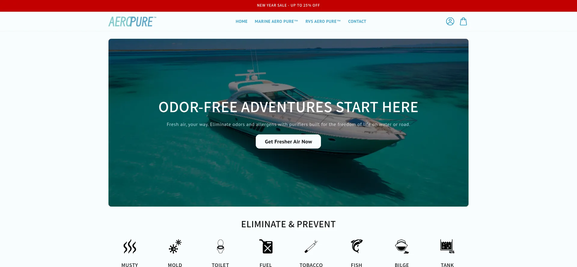 Website screenshot of Aeropurecanada.com
