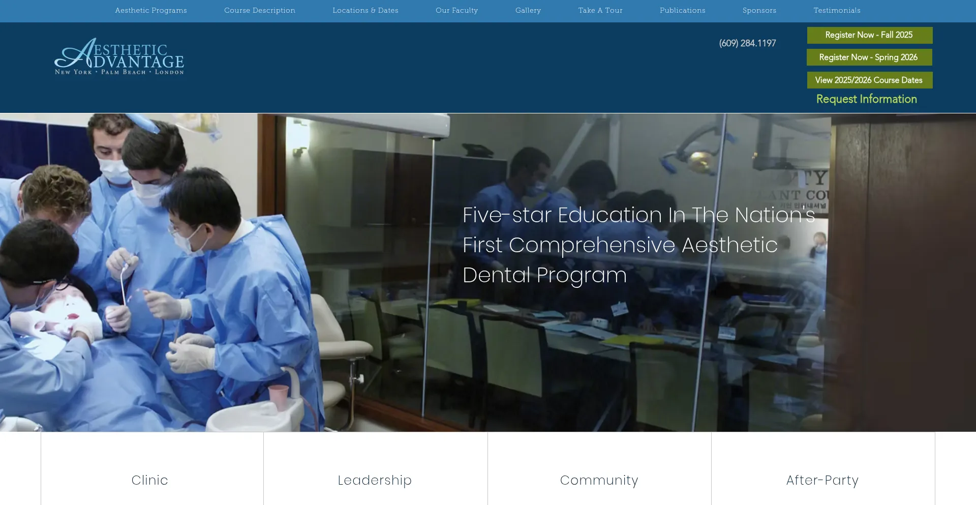 Website screenshot of Aestheticadvantage.com