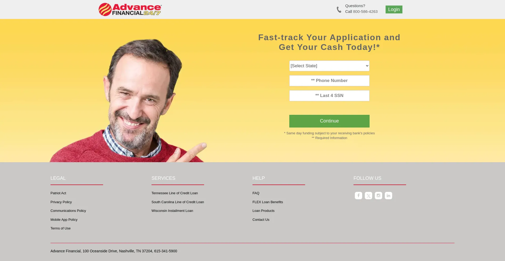 Website screenshot of Af247wi.com