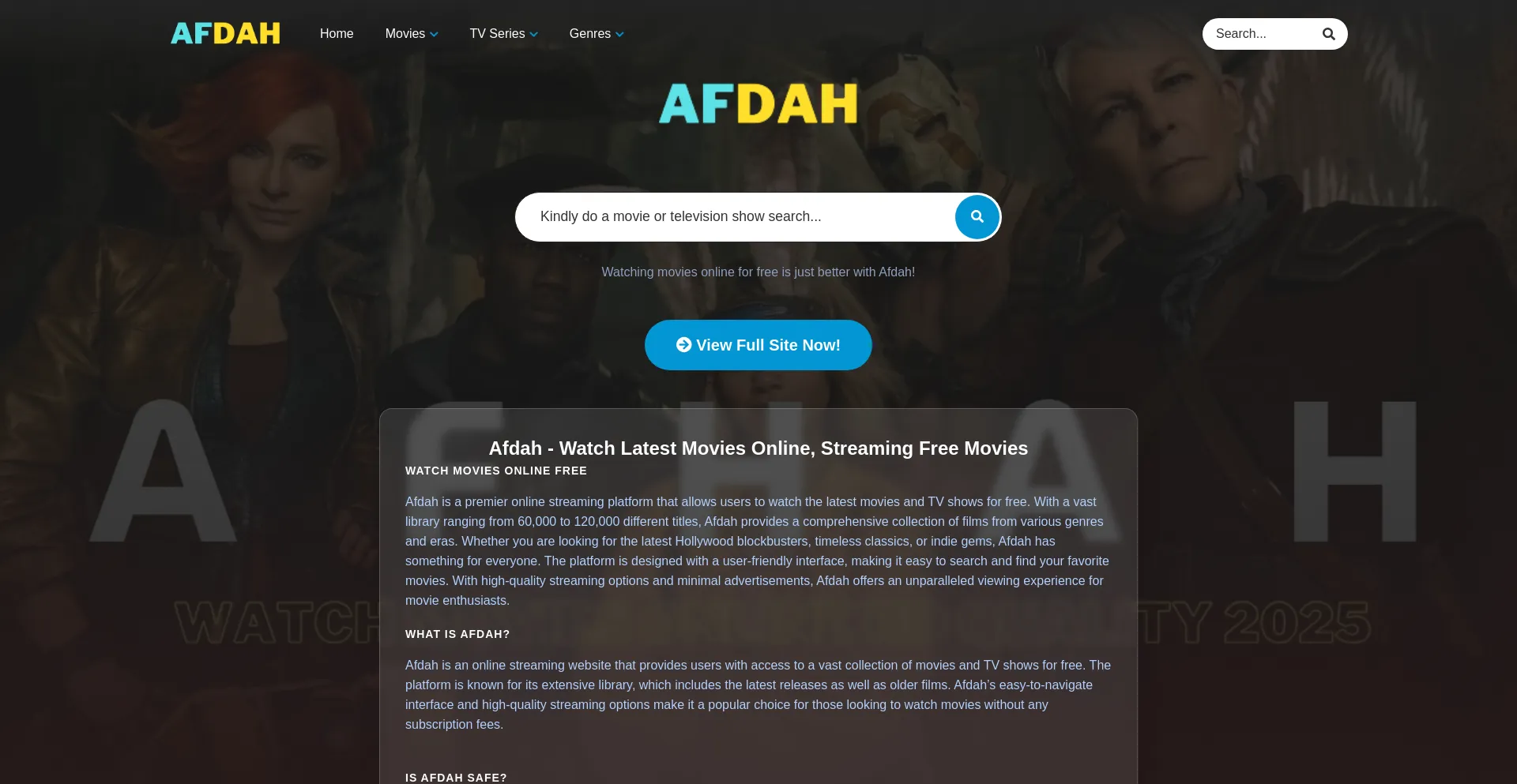 Website screenshot of Afdah.org.im