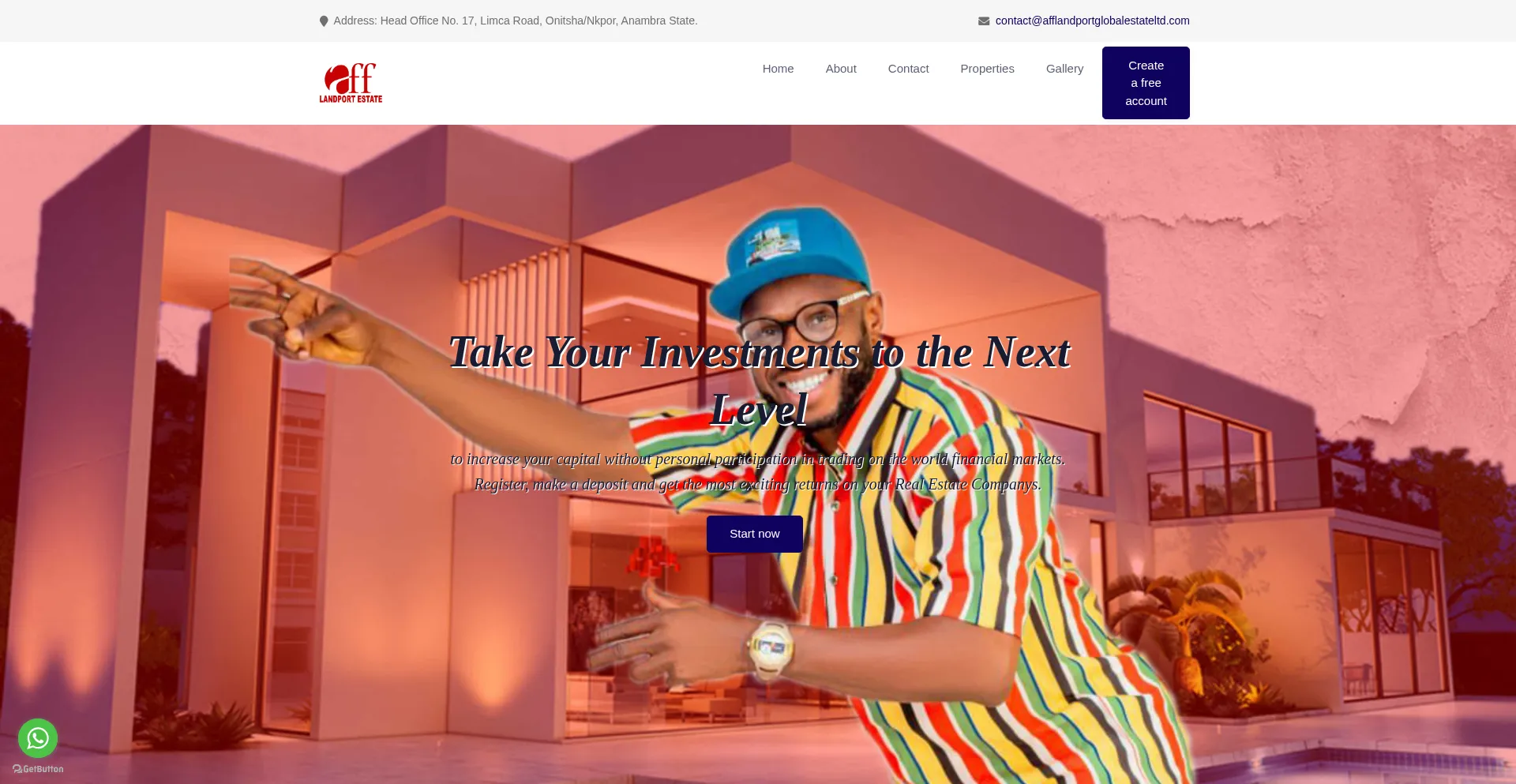 Website screenshot of Affmegawealthworld.com