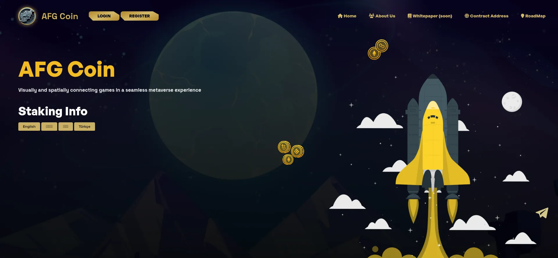 Website screenshot of Afgcoin.net