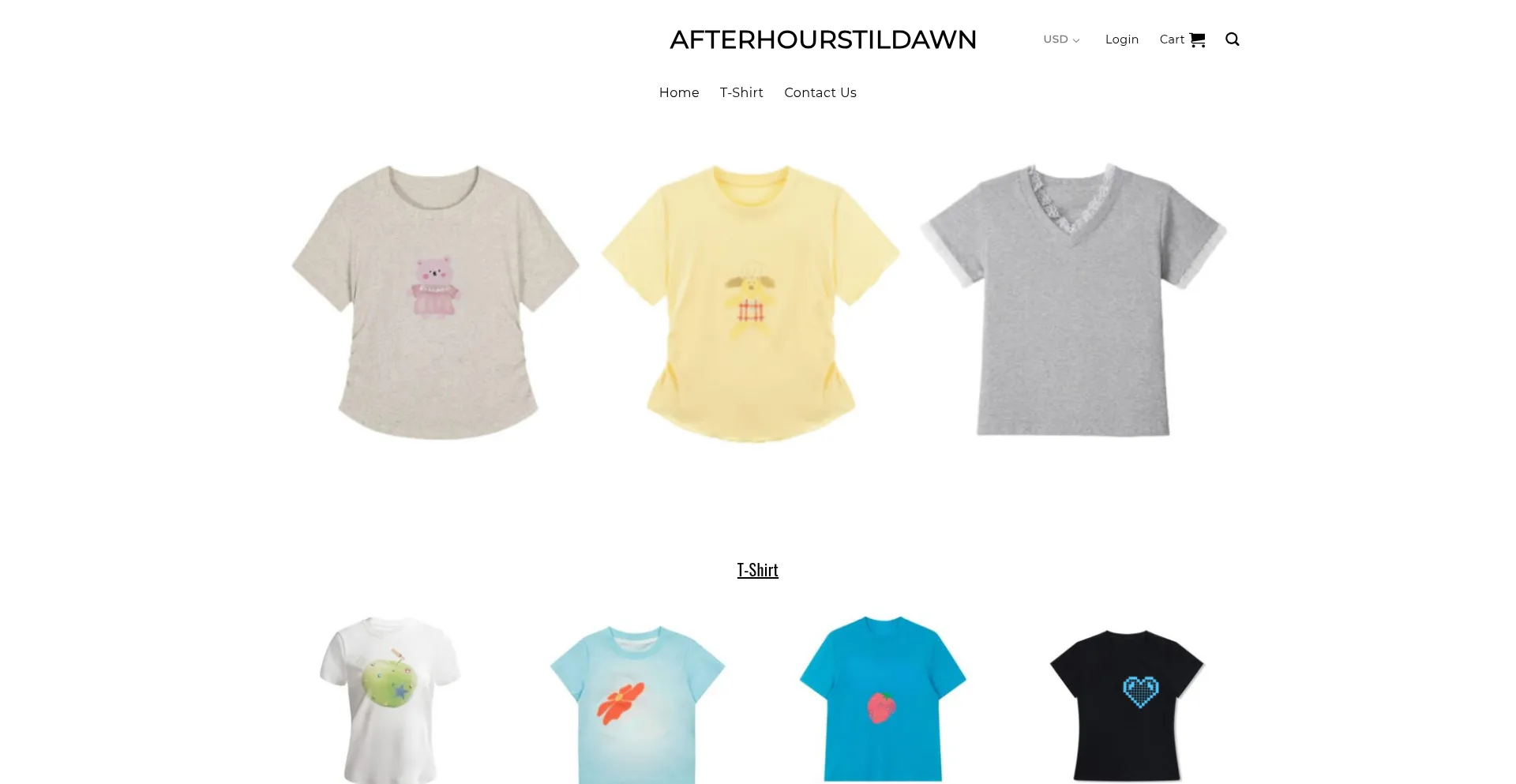 Website screenshot of Afterhourstildawn.shop
