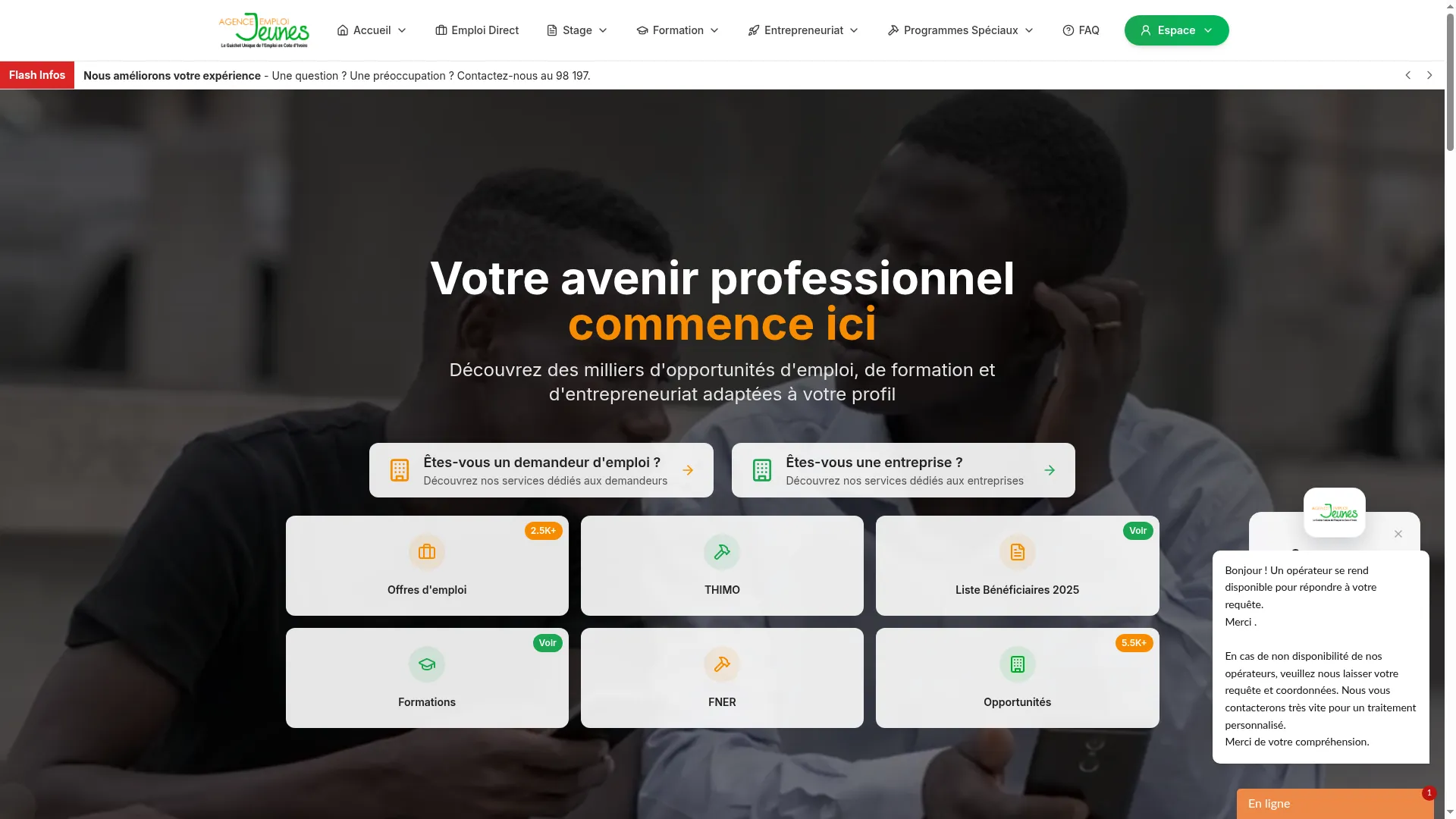 Agenceemploijeunes.ci