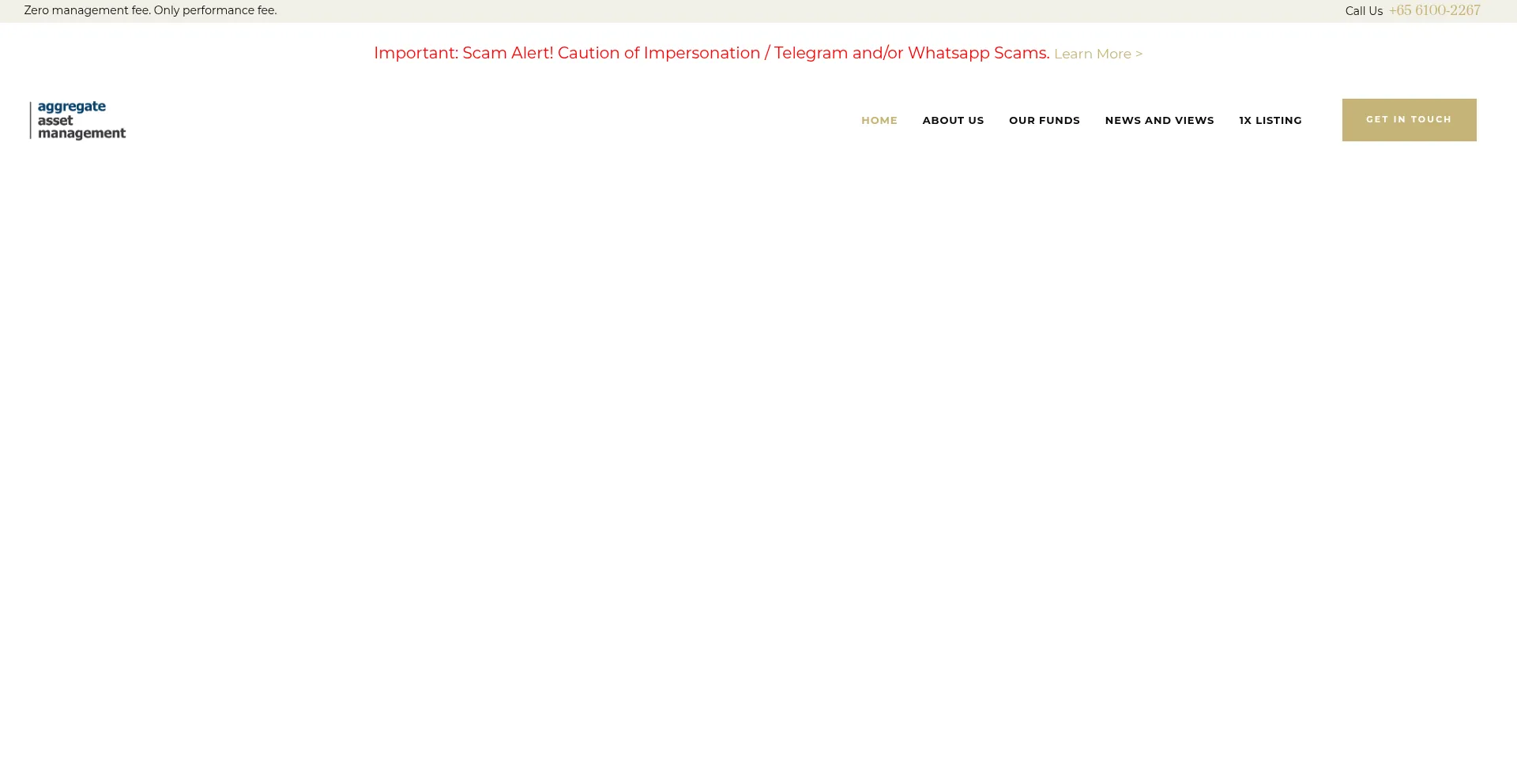 Website screenshot of Aggregate.com.sg