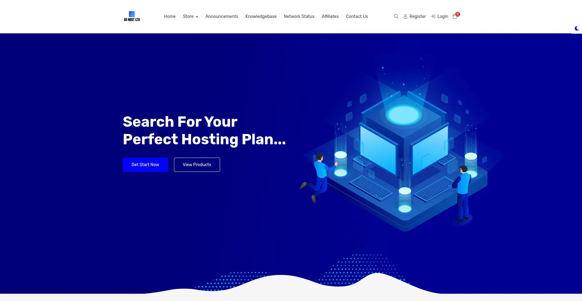 Website screenshot of Aghost.uk