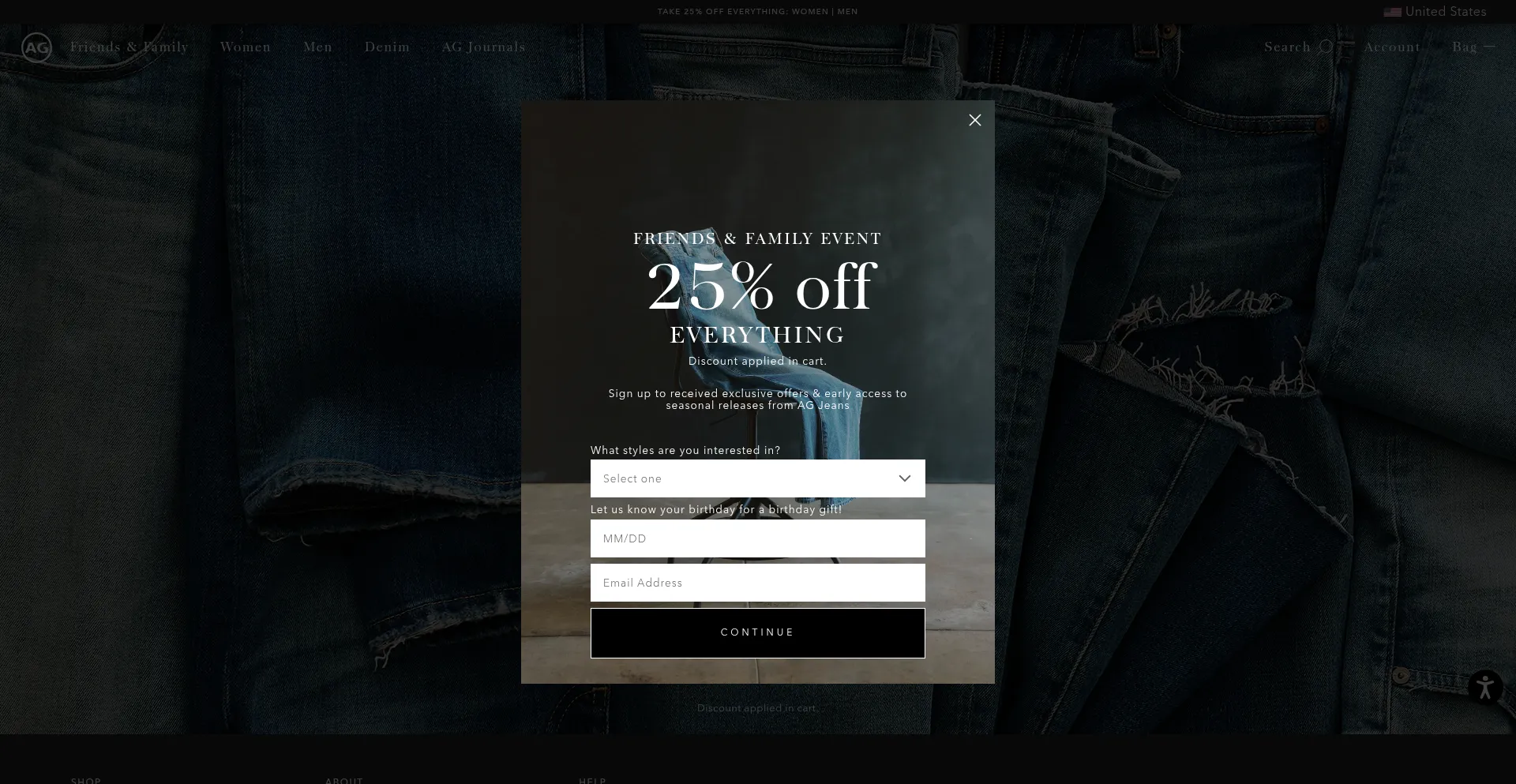 Agjeans.com Screenshot