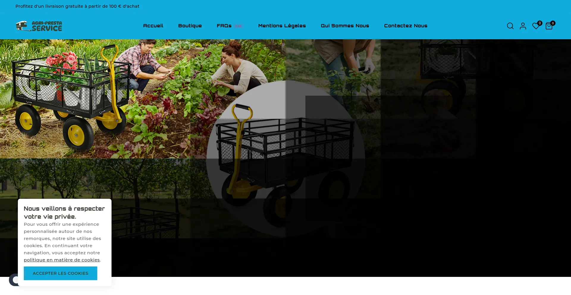Website screenshot of Agri-prestaservice.com