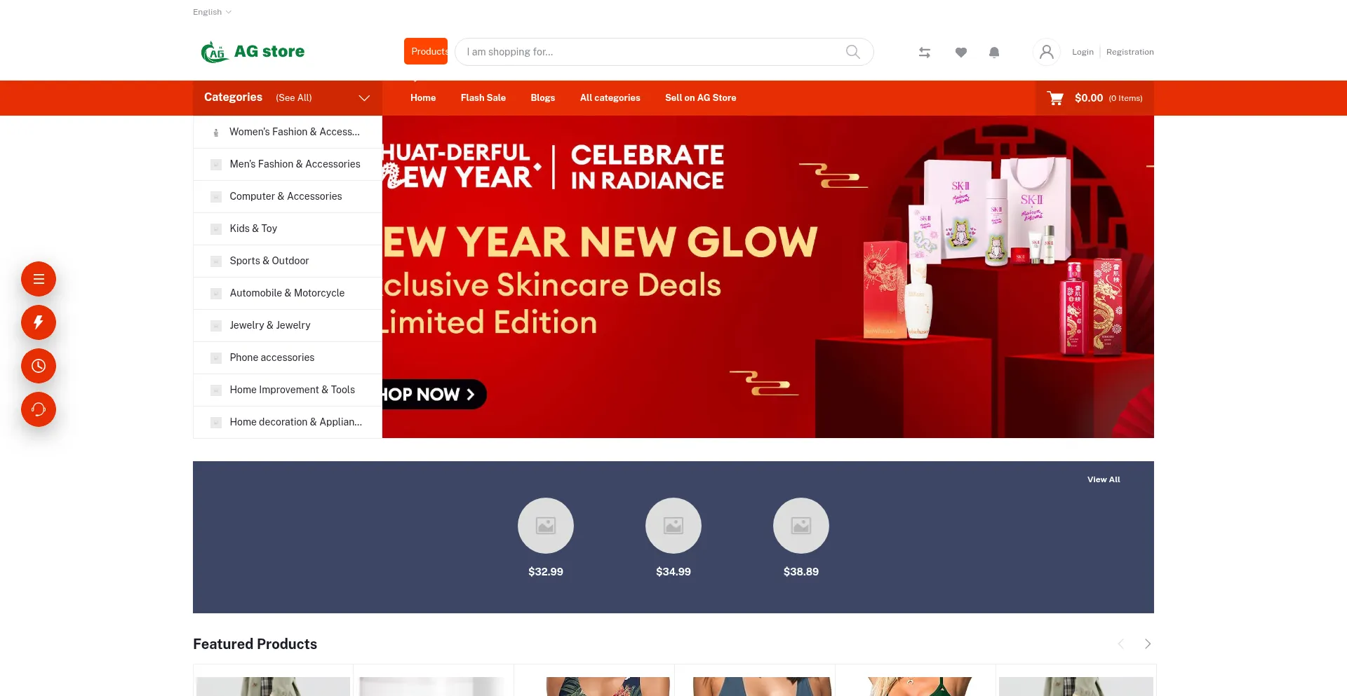 Website screenshot of Agrocerystore.com