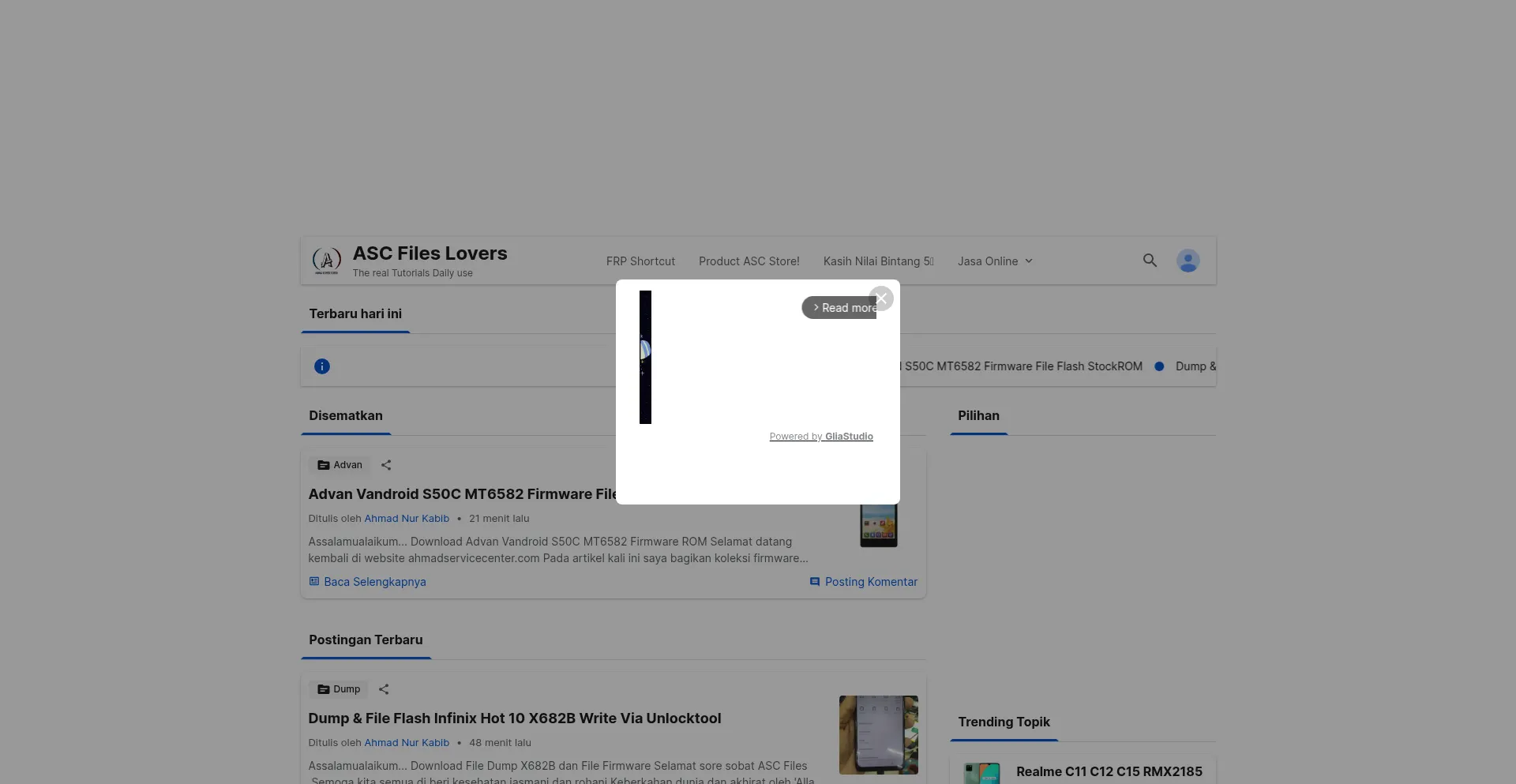 Website screenshot of Ahmadservicecenter.com