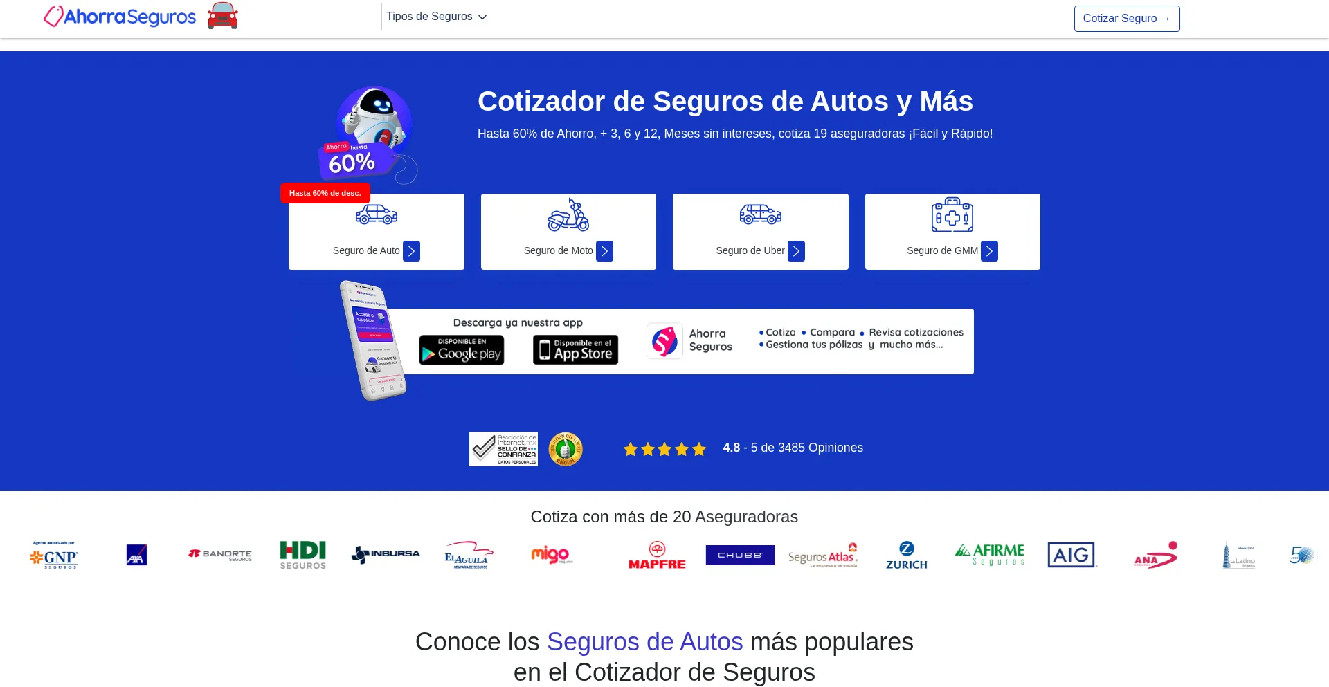 Ahorraseguros.mx Screenshot