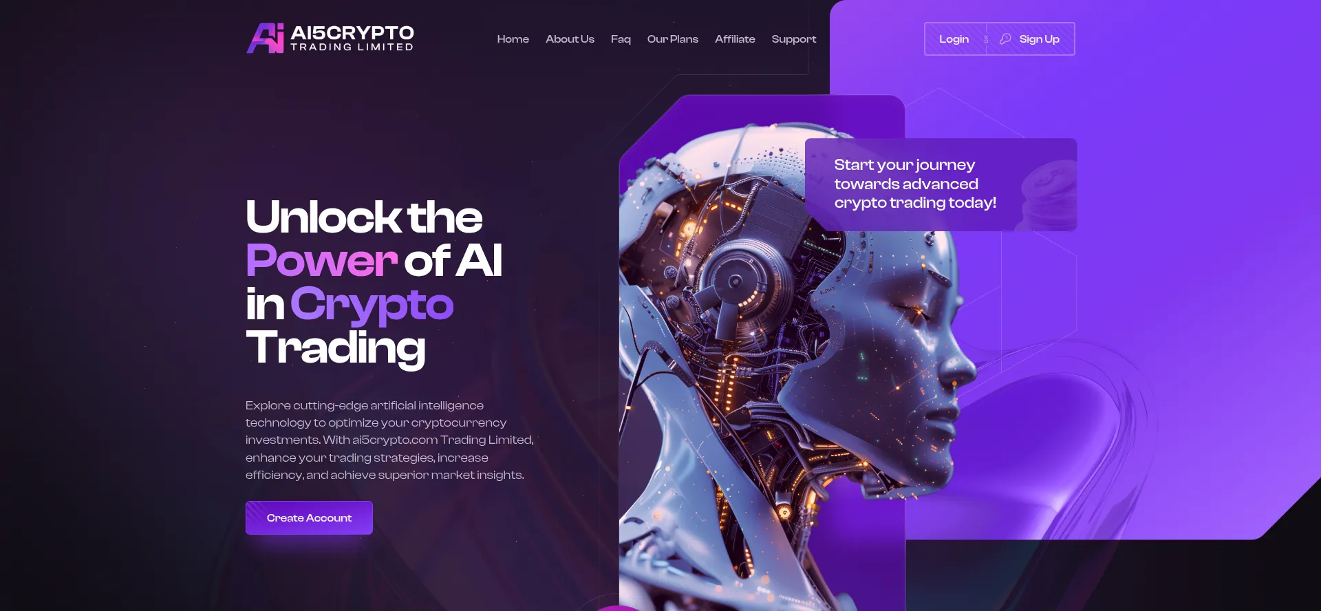 Website screenshot of Ai5crypto.com