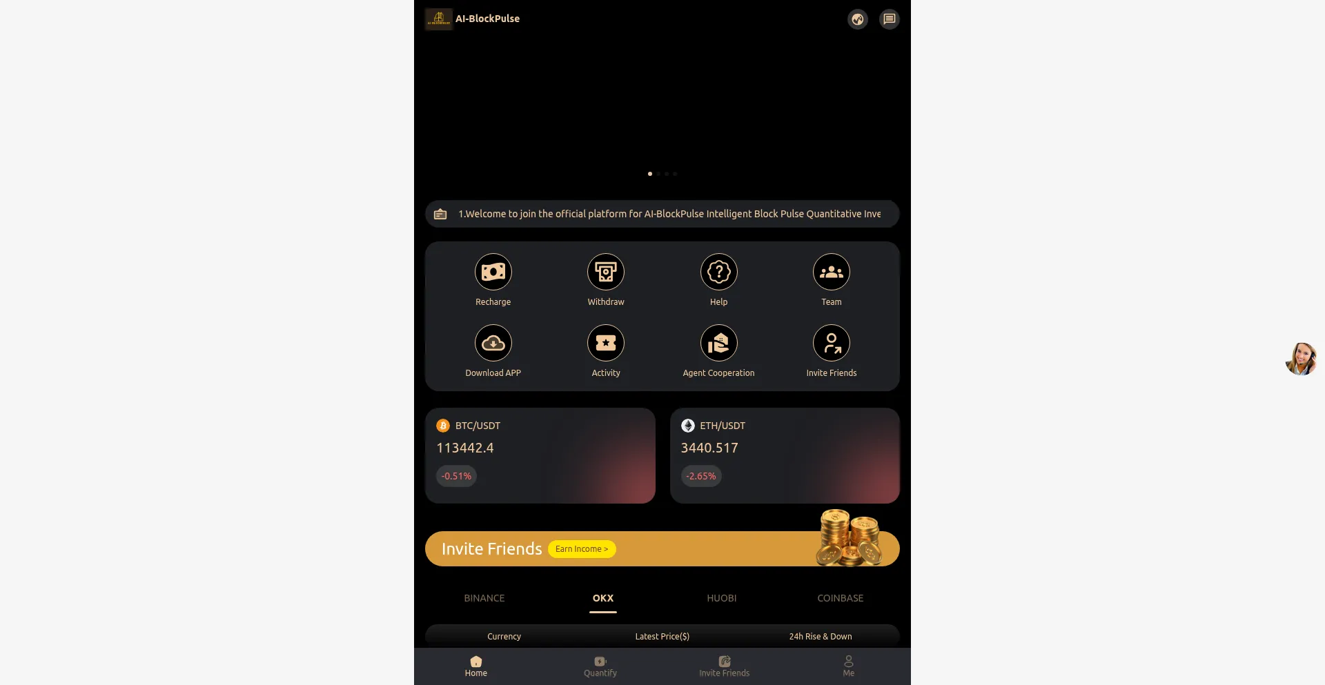 Website screenshot of Ai-blockpulse.com