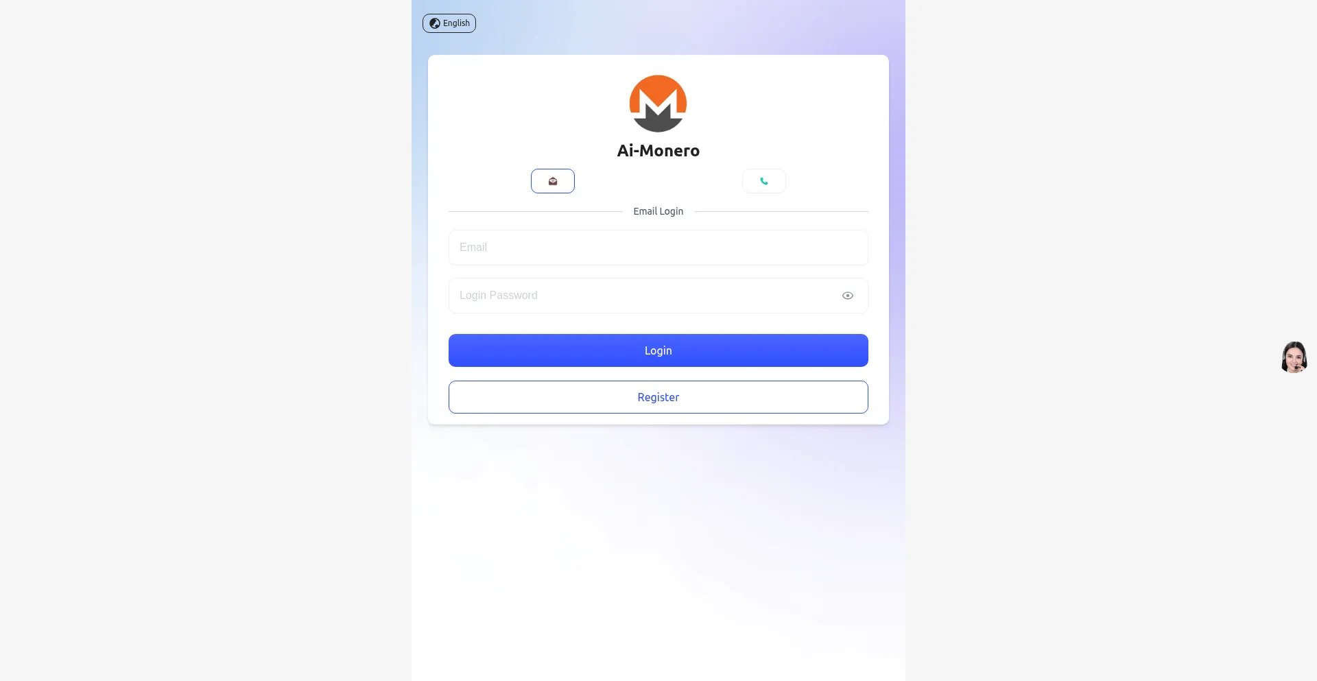 Website screenshot of Ai-monero.com