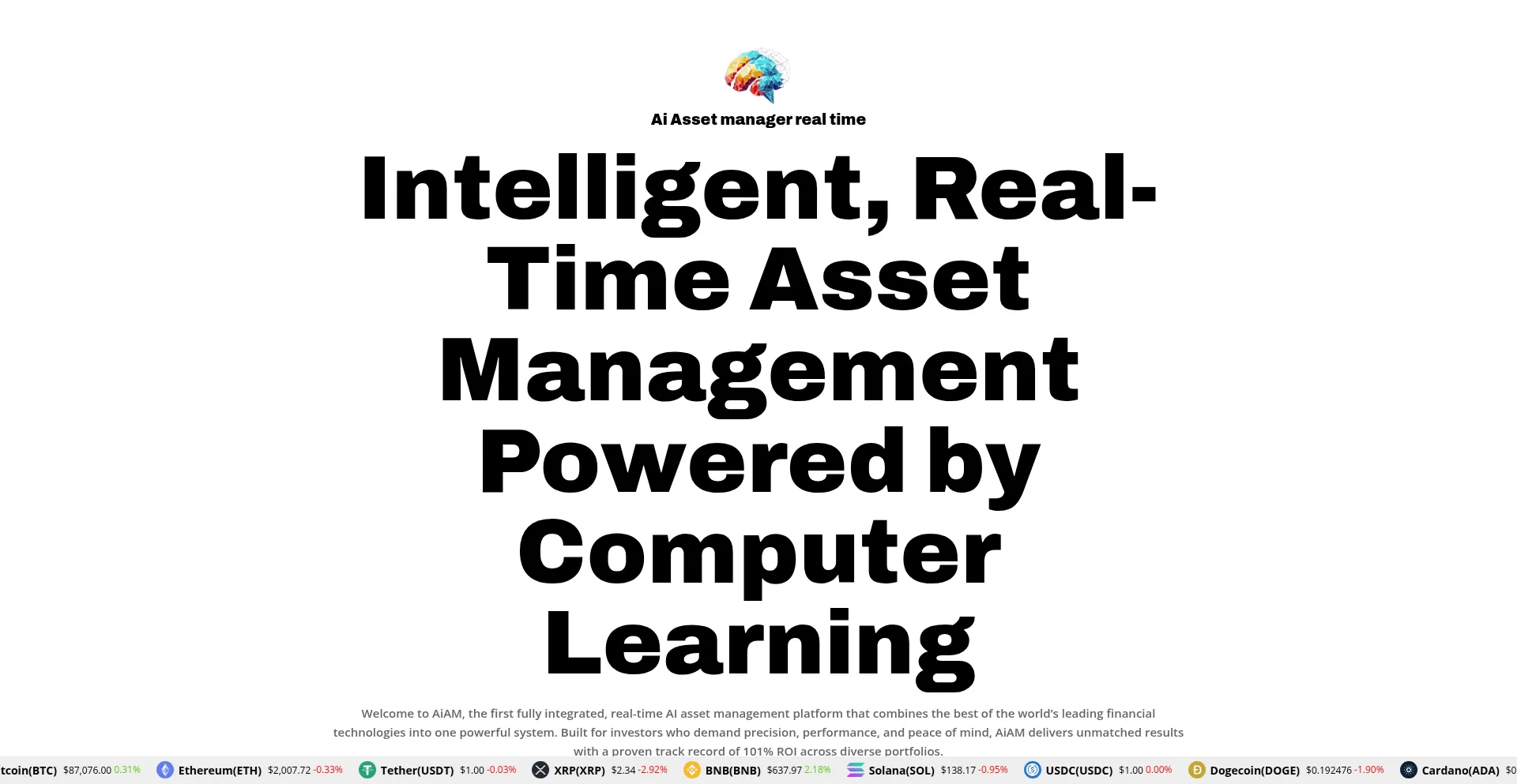 Website screenshot of Aiam-rt.com