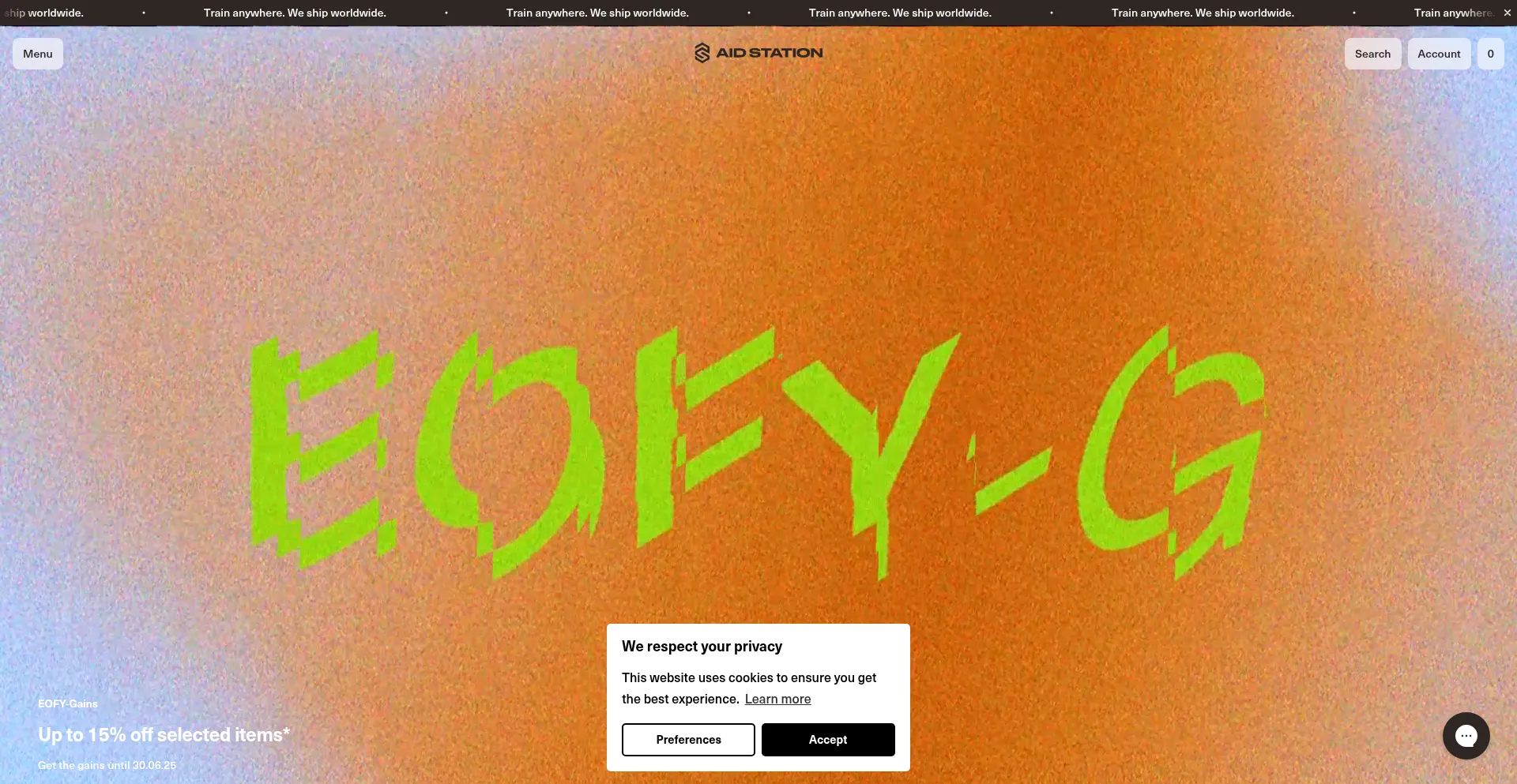 Website screenshot of Aidstation.com.au