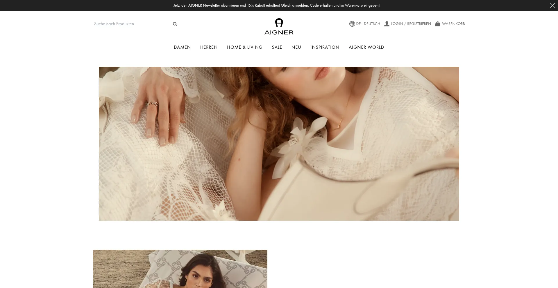 Website screenshot of Aignermunich.de