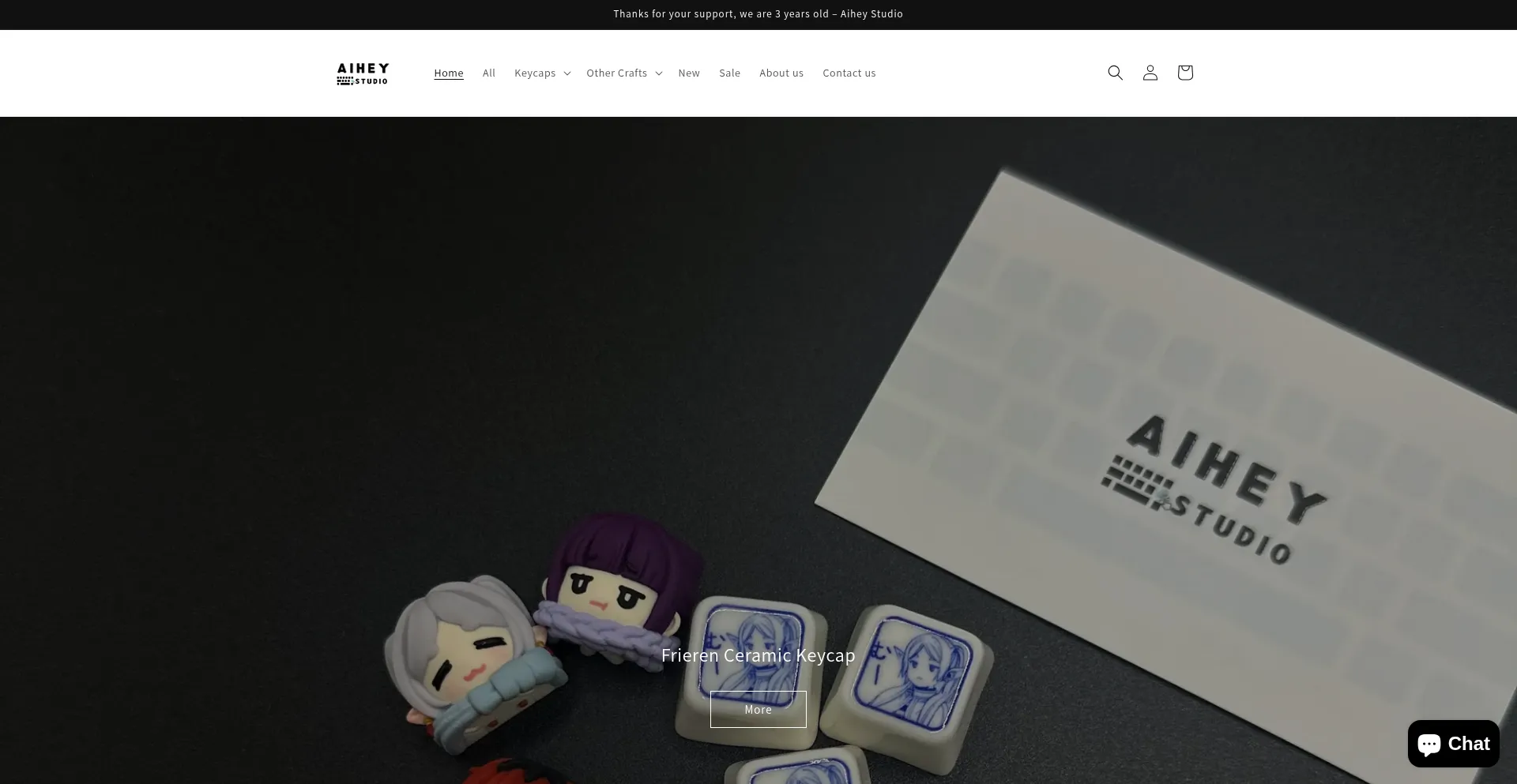 Website screenshot of Aiheystudio.com