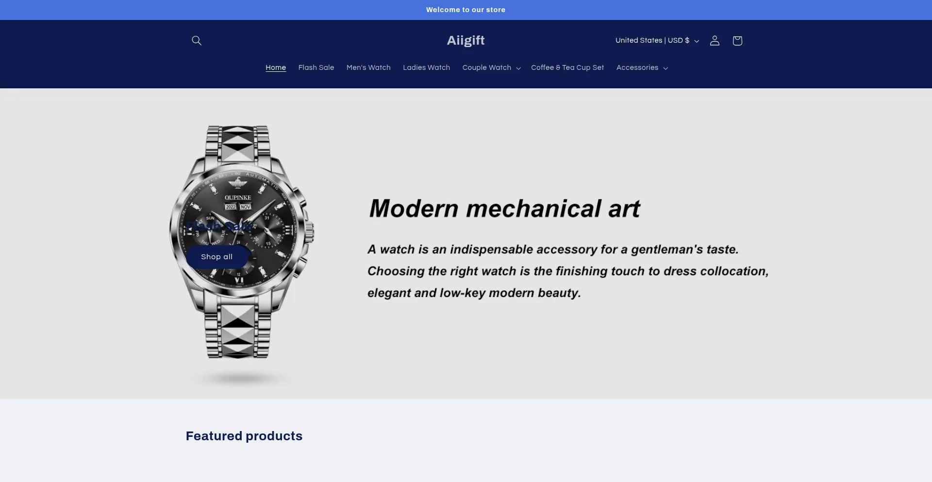 Website screenshot of Aiigift.com