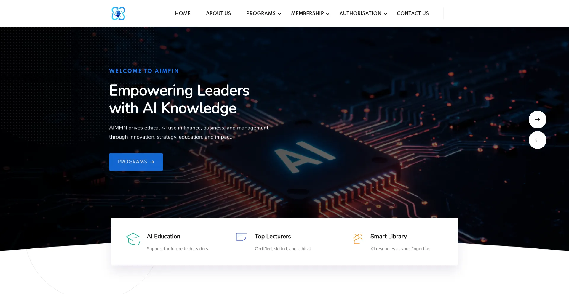 Aimfin.org Screenshot
