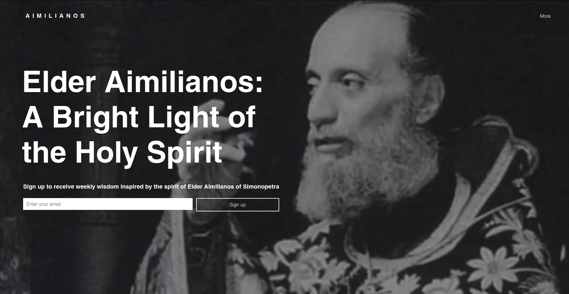 Website screenshot of Aimilianos.com