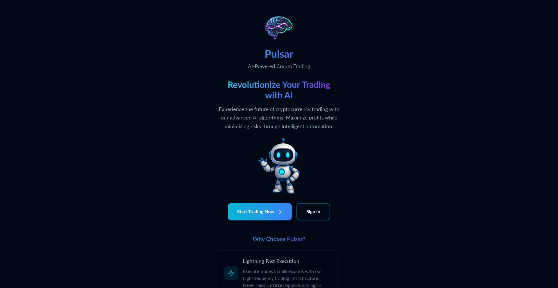 Website screenshot of Aipulsar.org
