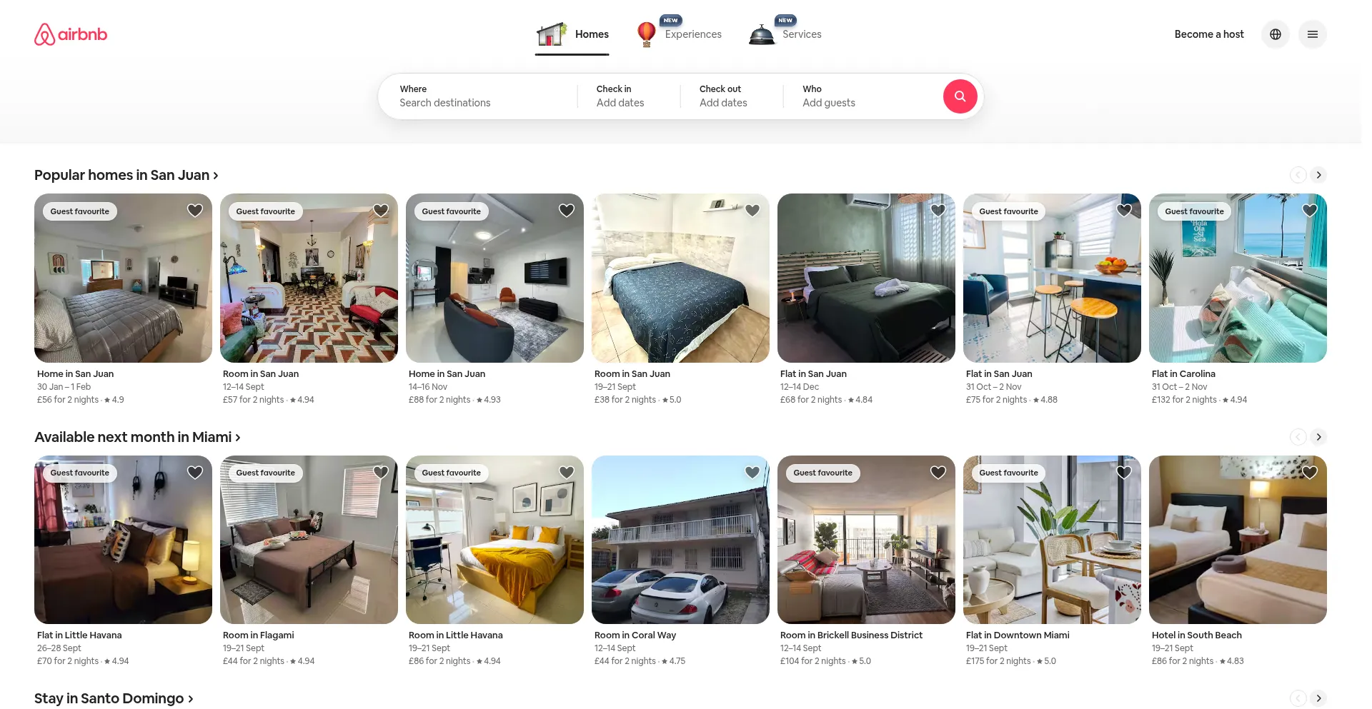 Airbnb.co.uk Screenshot