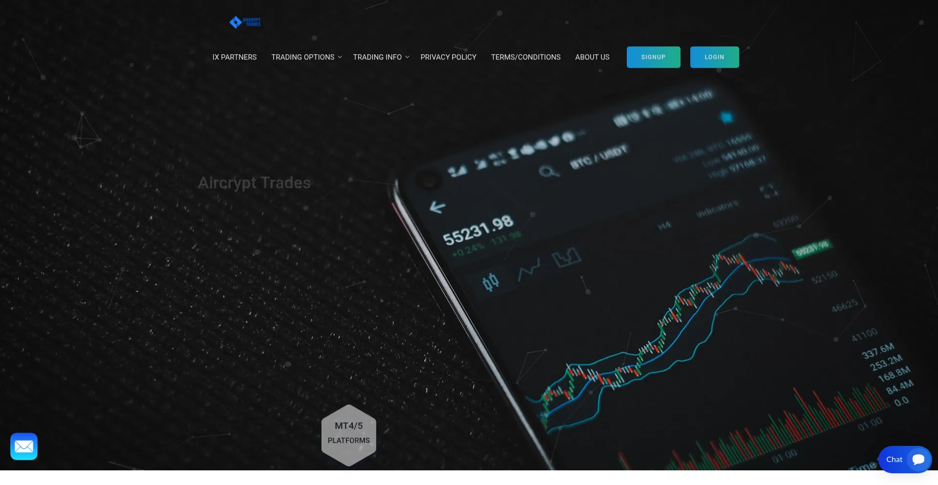 Website screenshot of Aircrypttrades.com