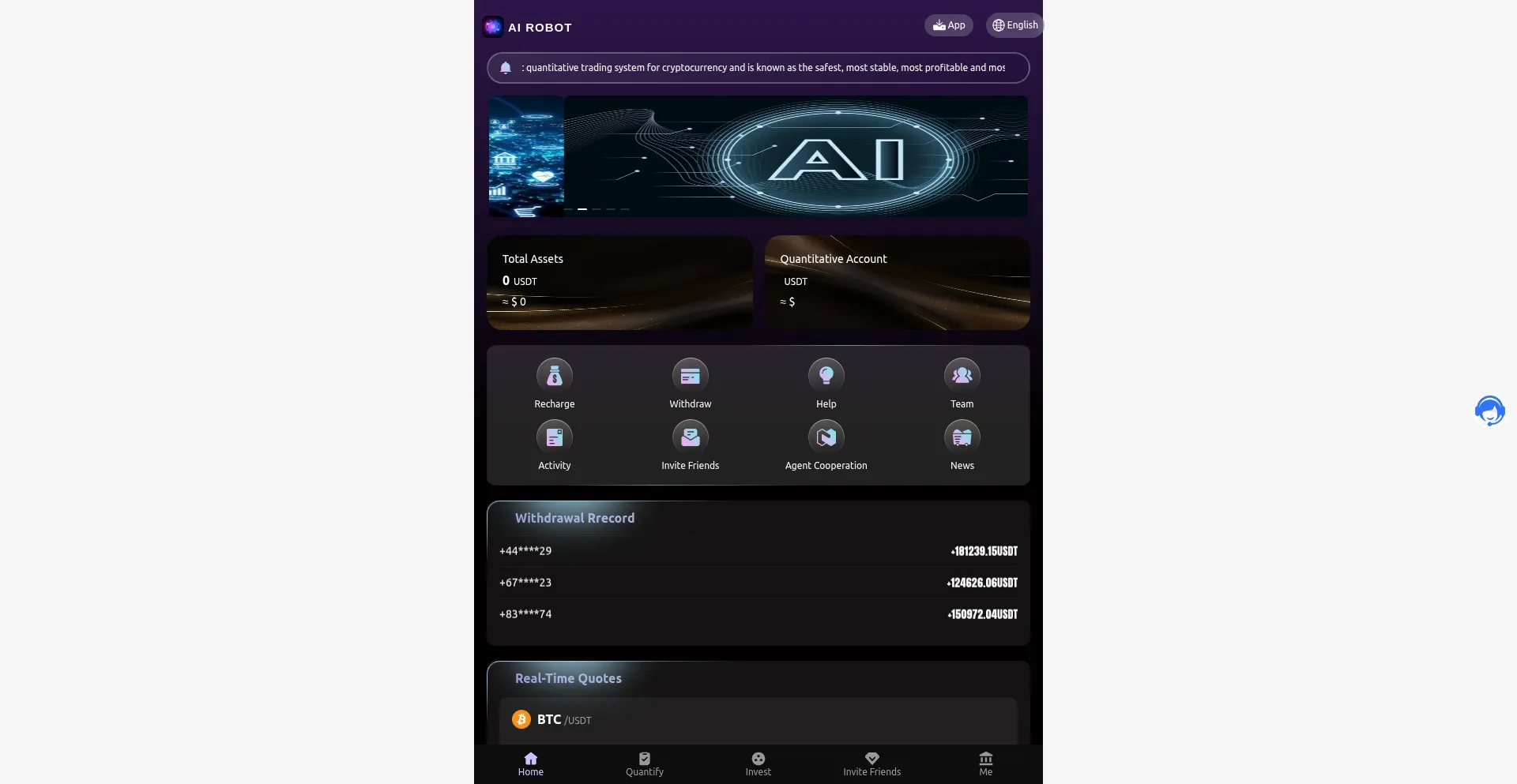 Website screenshot of Airobotbmb.com