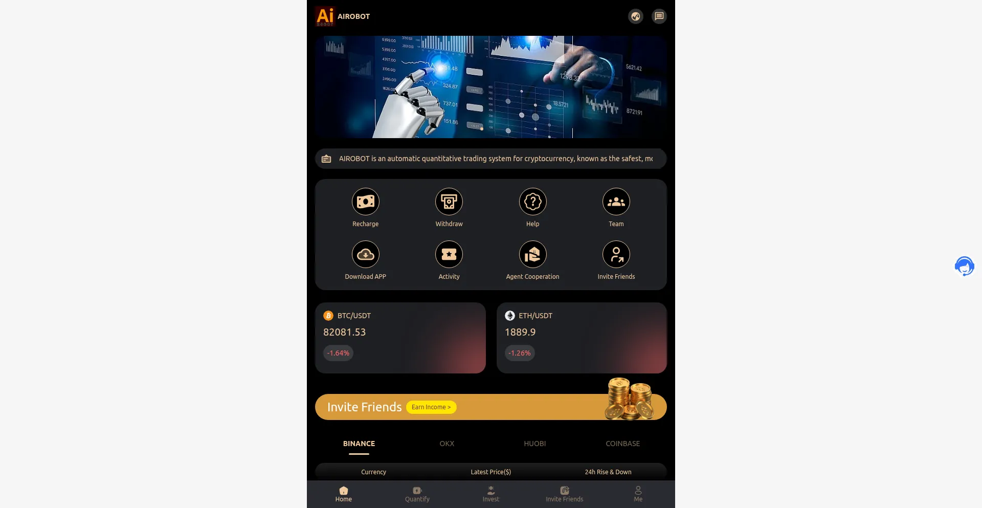 Website screenshot of Airobotusd.com