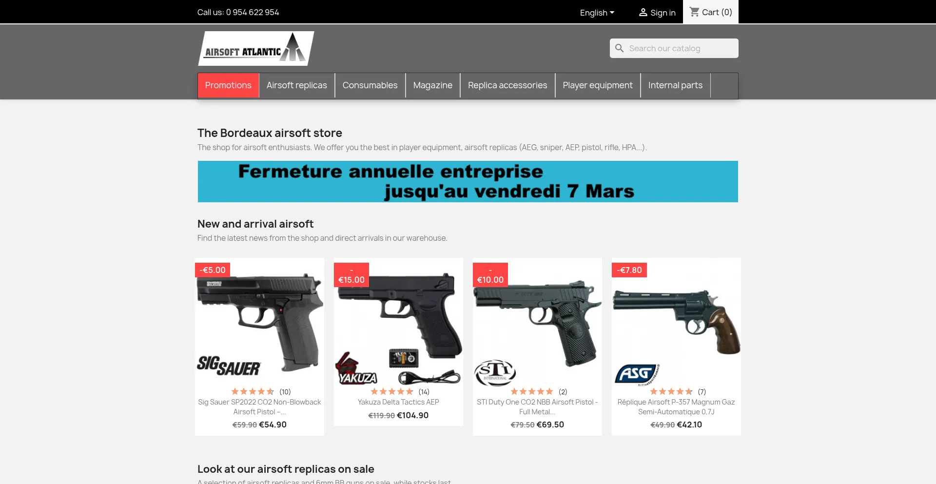 Website screenshot of Airsoft-atlantic.com