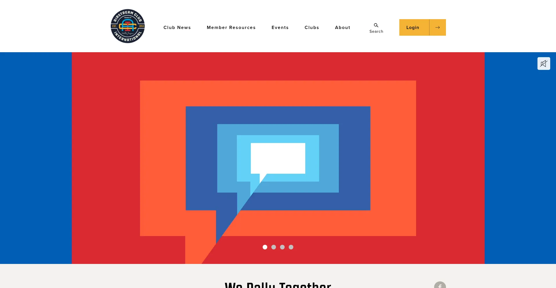 Website screenshot of Airstreamclub.org