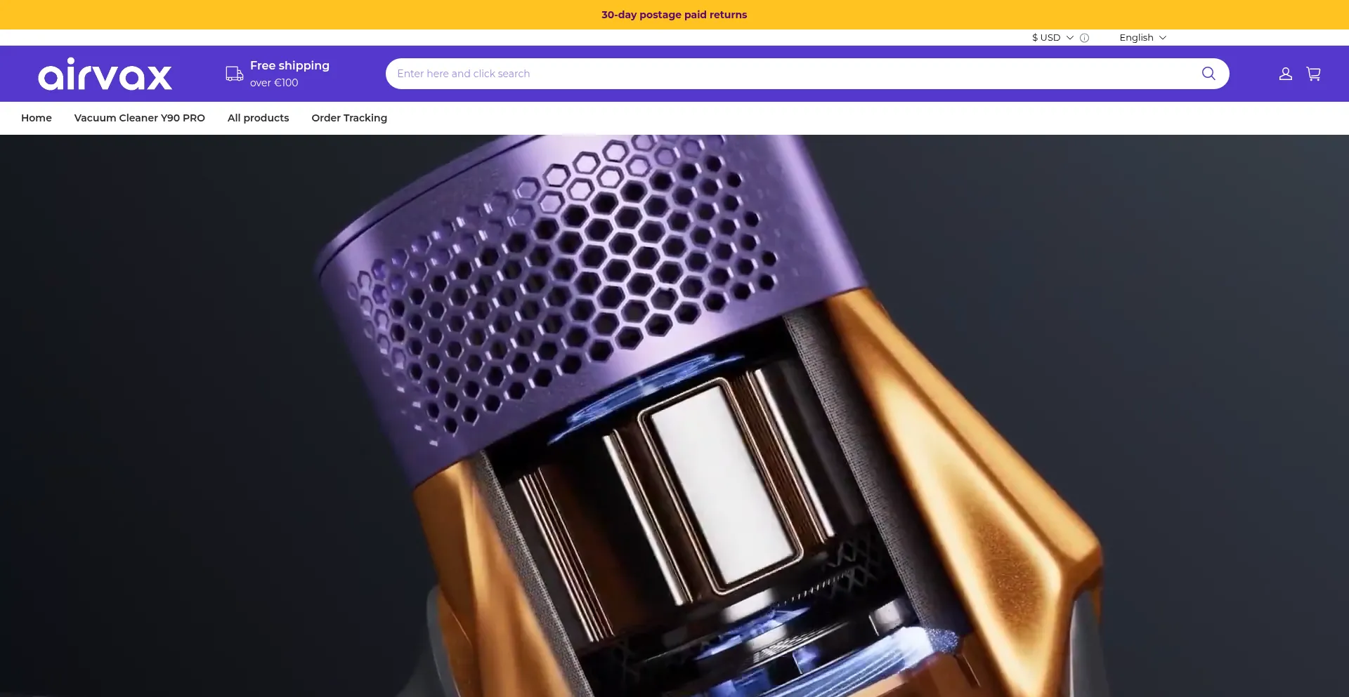 Website screenshot of Airvax-ie.com