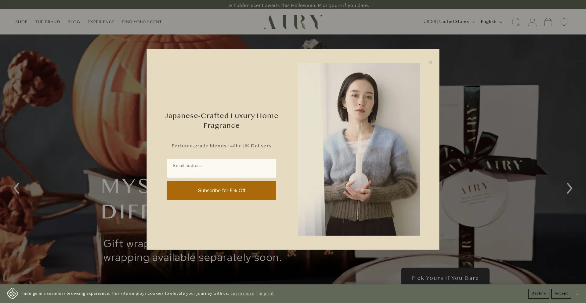 Airyfragrances.com Screenshot