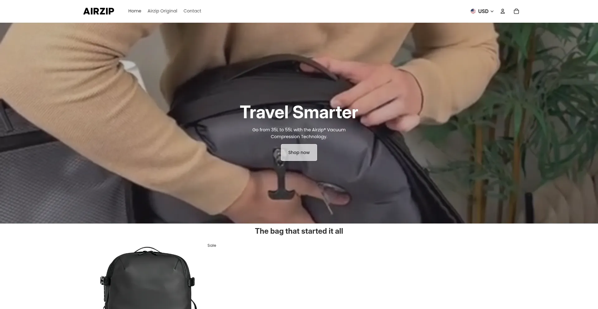 Airzipstore.com Screenshot