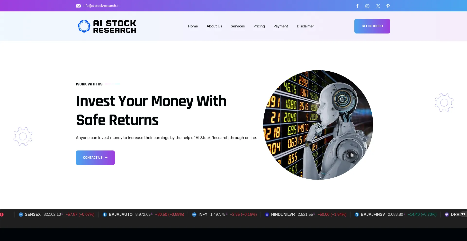 Aistockresearch.in Screenshot