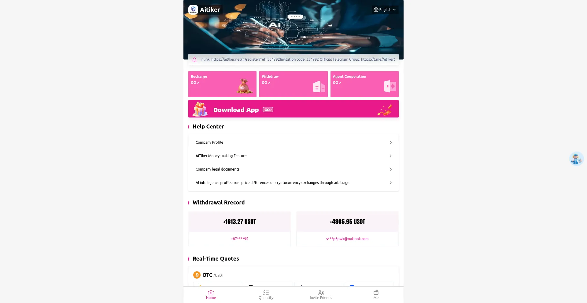 Website screenshot of Aitlker.net