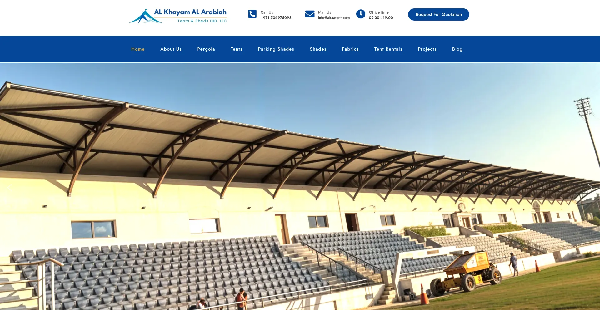 Website screenshot of Akaatent.com