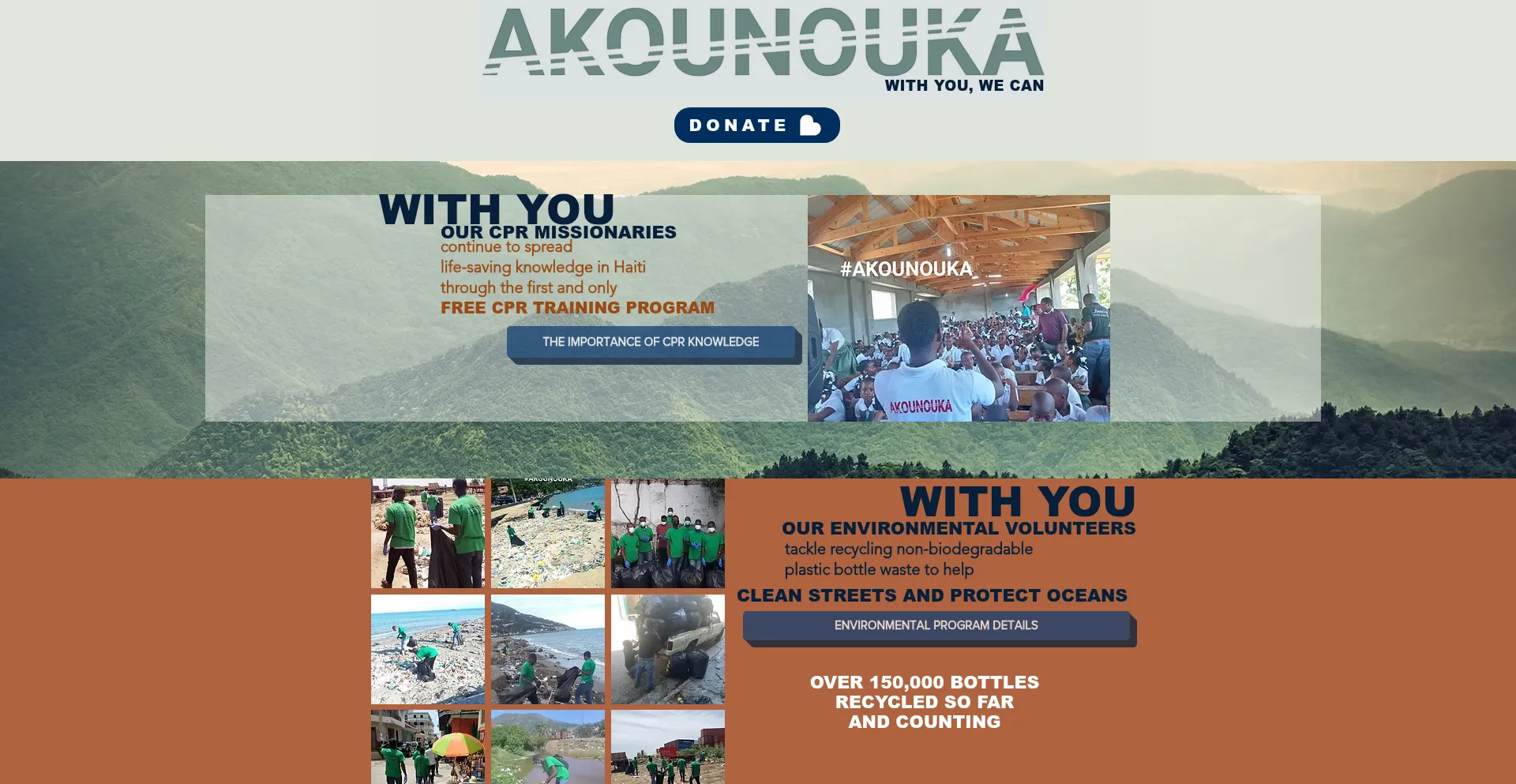 Website screenshot of Akounouka.org