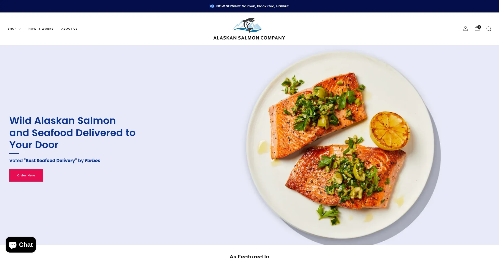 Website screenshot of Aksalmonco.com