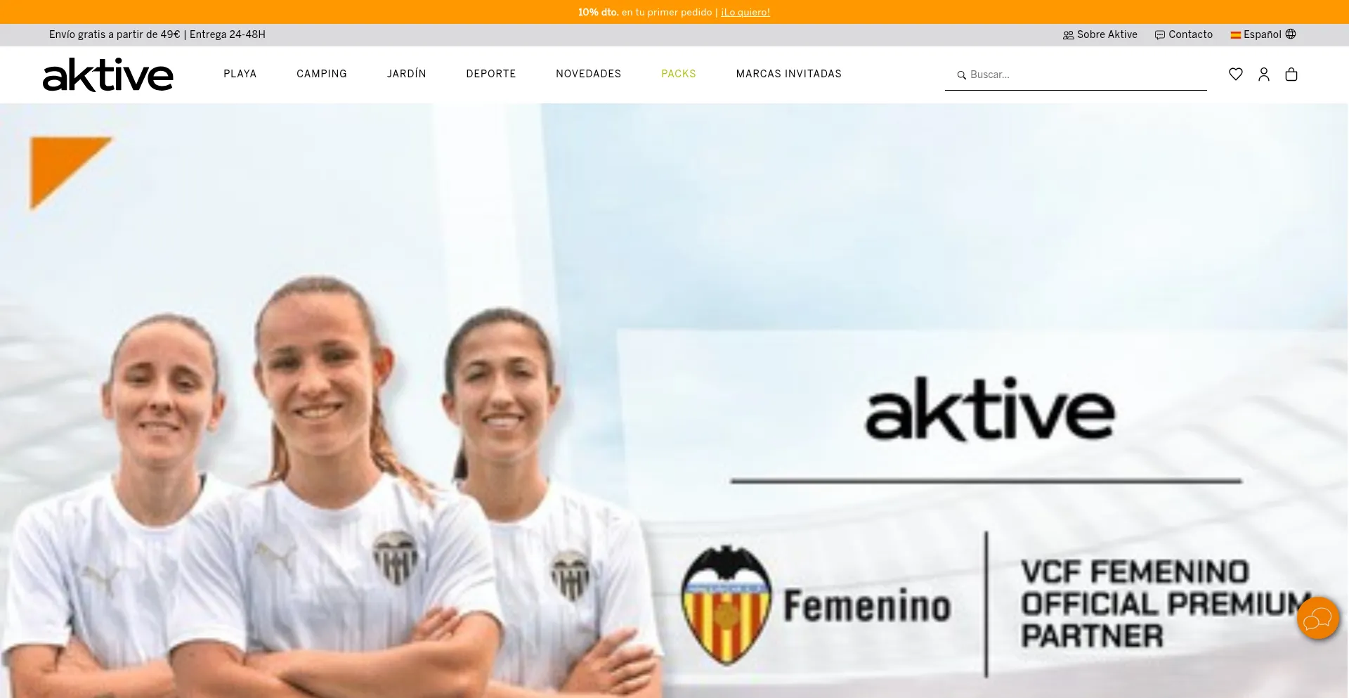 Website screenshot of Aktive.es
