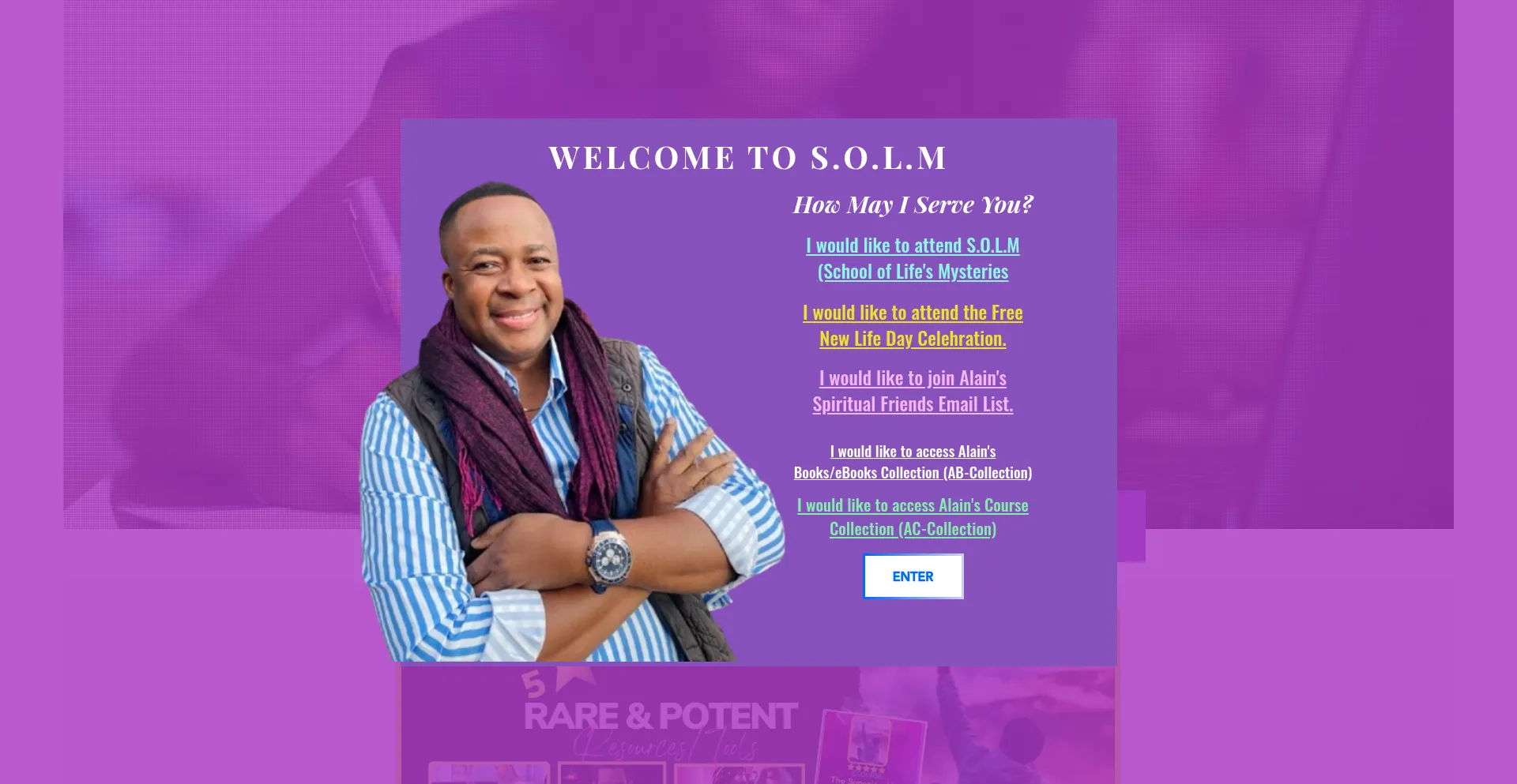 Website screenshot of Alaindagba.com
