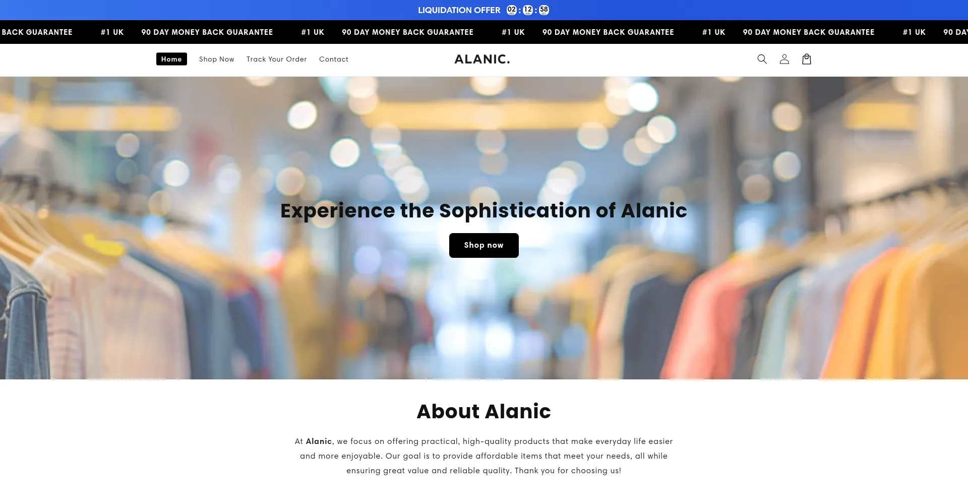 Website screenshot of Alanicuk.com