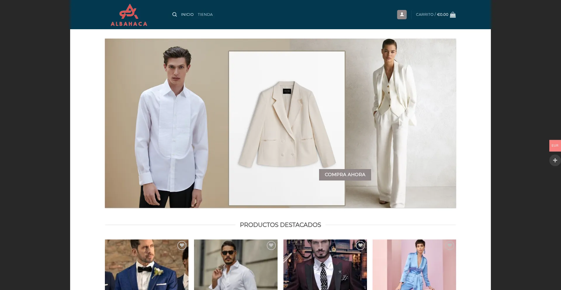 Website screenshot of Albahacafresca.es