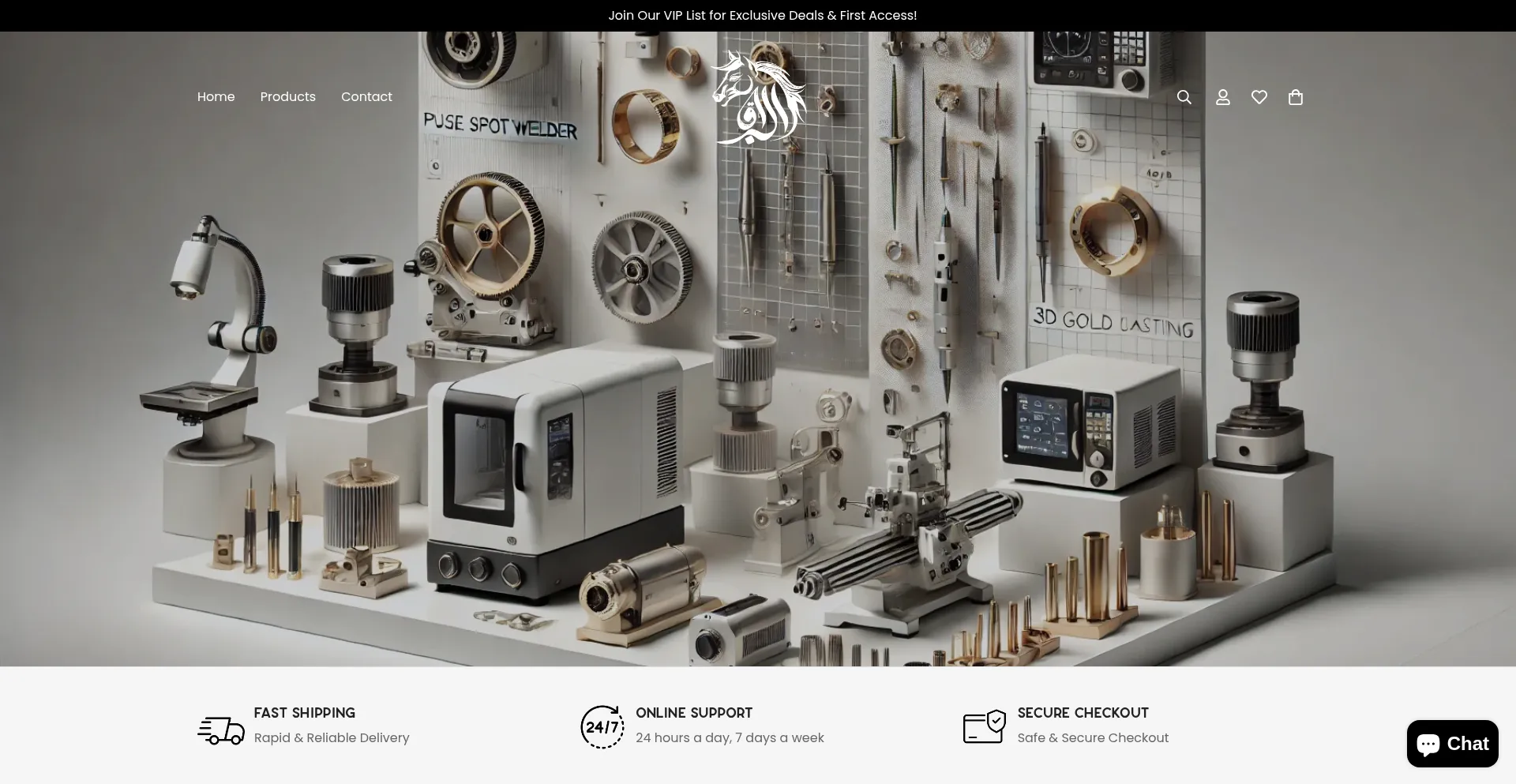 Website screenshot of Alburaqjewelrytools.com