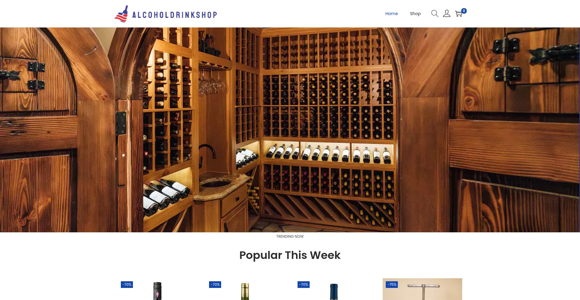 Website screenshot of Alcoholdrinkshop.com